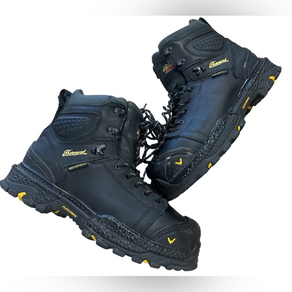 Thorogood Black Leather Boots - Picture 6 of 8